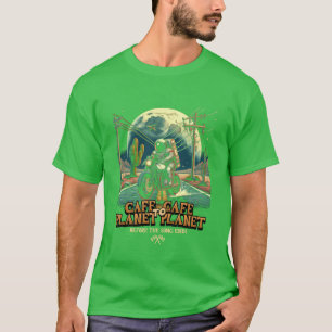 Astronaut Caf Planet Ride funny T-Shirt