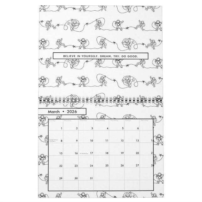 Astronaut Calendar (Mar 2026)