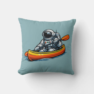 Astronaut Canoeing Cushion