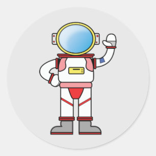 Astronaut Cartoon Sticker