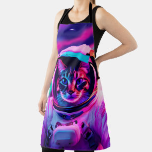 astronaut cat apron