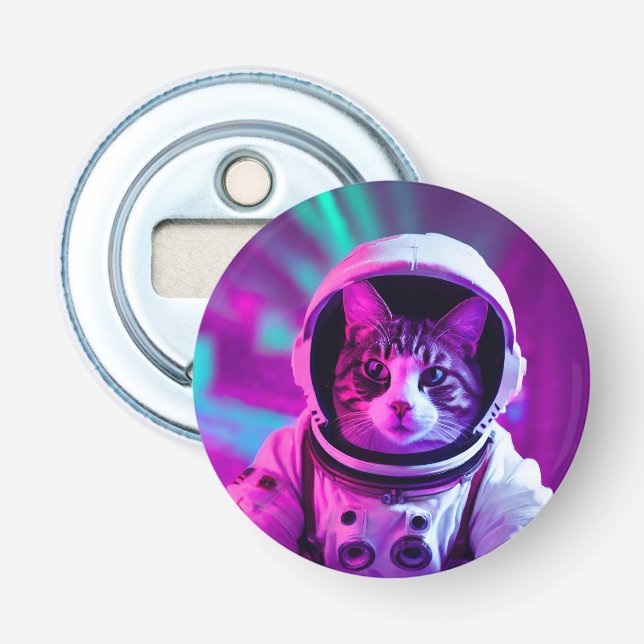 astronaut cat bottle opener (Front)
