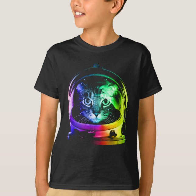 Astronaut Cat Classic Cat Lover T-Shirt (Front)