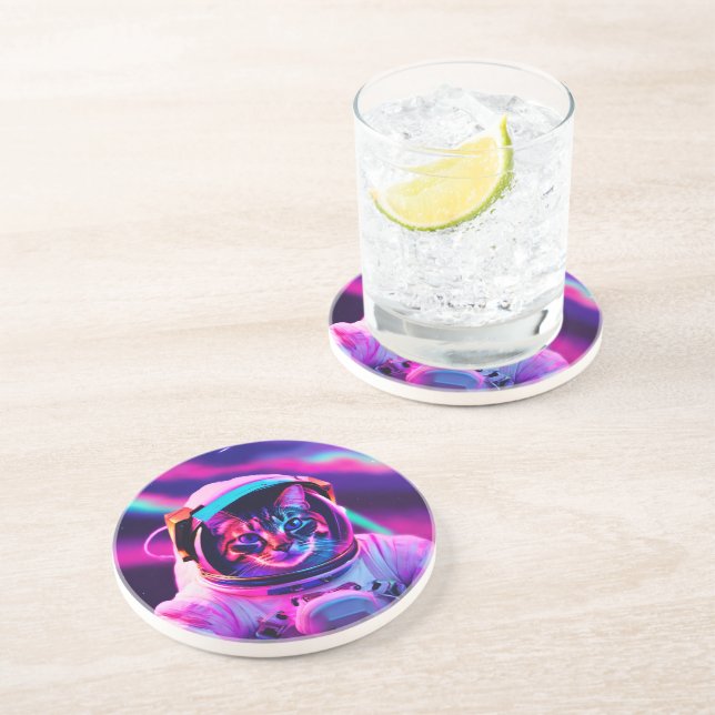 astronaut cat coaster (Side)