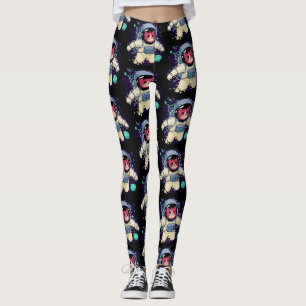 Astronaut Cat colourful Leggings