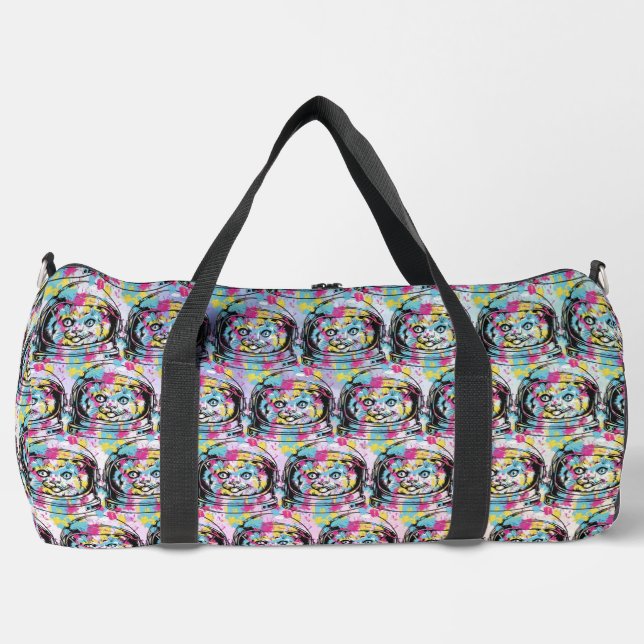 Astronaut Cat Duffle Bag (Front)