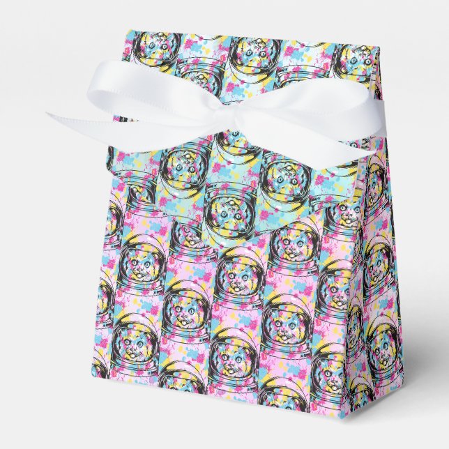 Astronaut Cat Favour Box (Front Side)