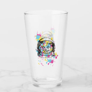 Astronaut Cat Glass