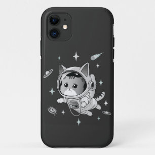 Astronaut Cat in Space Cute Cat iPhone 11 Case