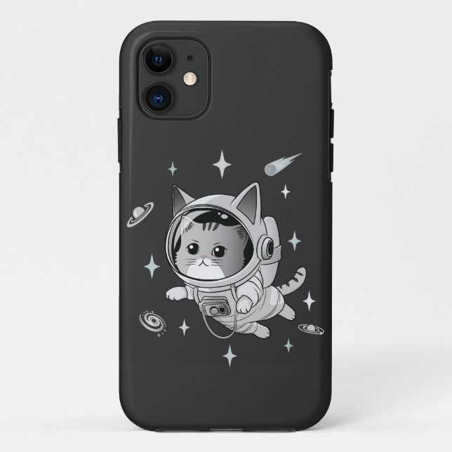 Astronaut Cat in Space Cute Cat Case-Mate iPhone Case (Back)
