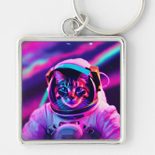 astronaut cat key ring