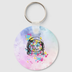 Astronaut Cat Key Ring