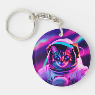 astronaut cat key ring