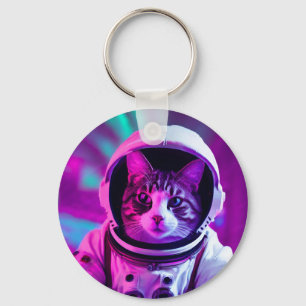 astronaut cat key ring
