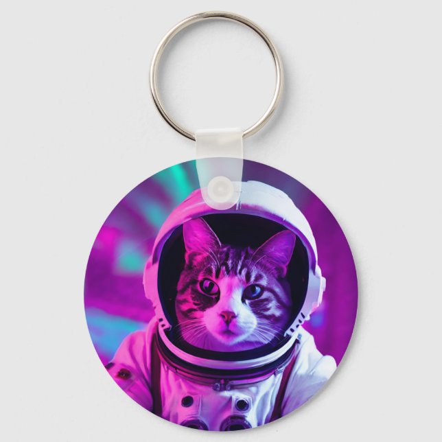 astronaut cat key ring (Front)