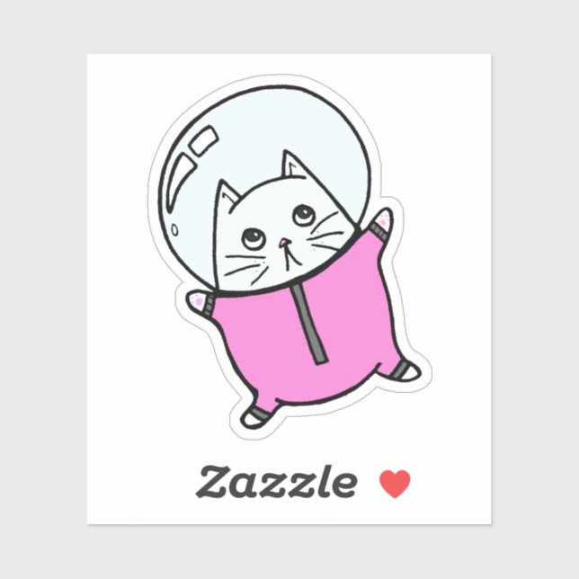 Astronaut Cat Laptop Sticker (Sheet)