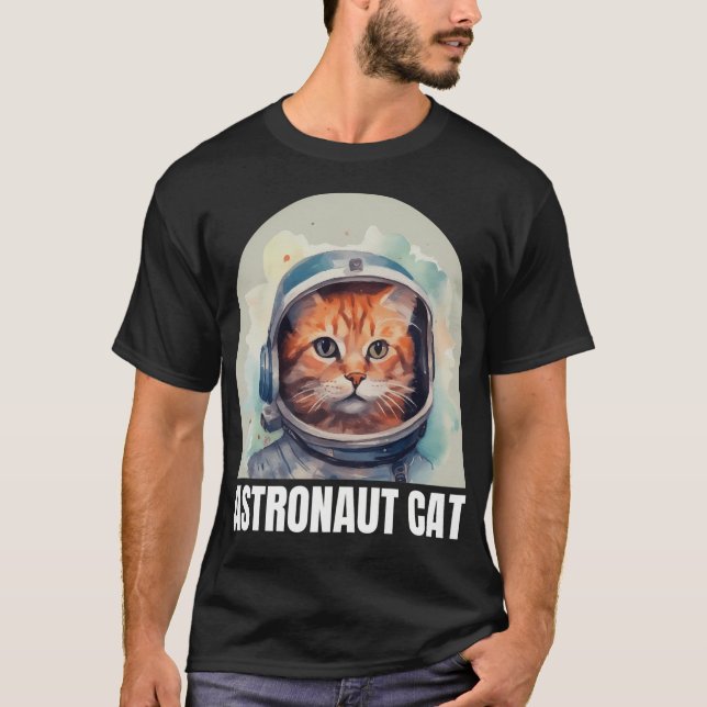 Astronaut Cat Large Logo T-Shirt (Front)