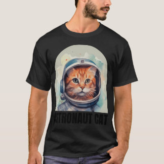 Astronaut Cat Large Logo Tee