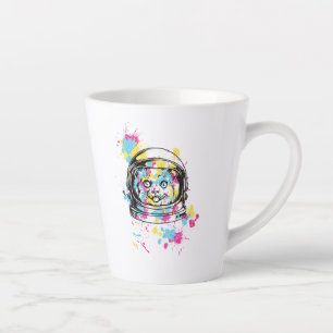 Astronaut Cat Latte Mug