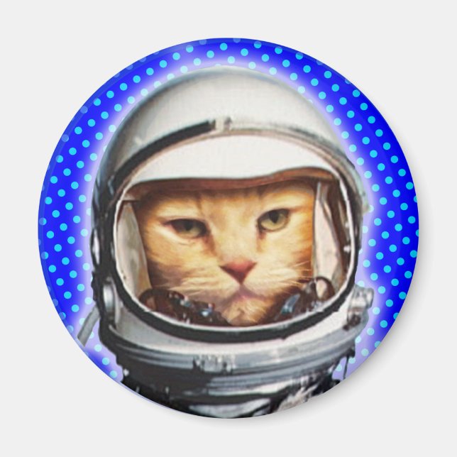 Astronaut Cat Magnet (Front)