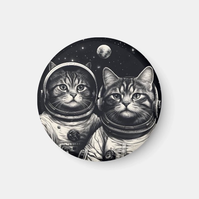 Astronaut cat Magnet (Front)