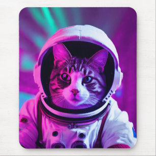 astronaut cat mouse mat