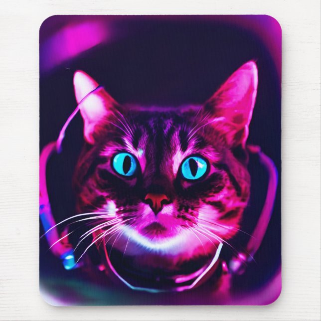 astronaut cat mouse mat (Front)