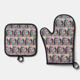 Astronaut Cat Oven Mitt & Pot Holder Set