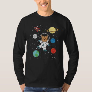 Astronaut Cat Planet Earth Mars Space T-Shirt