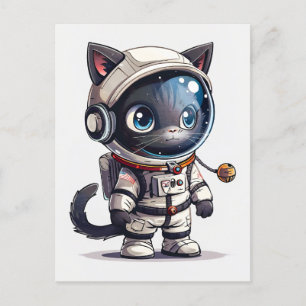 Astronaut Cat Postcard
