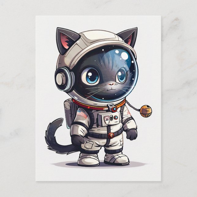 Astronaut Cat Postcard (Front)