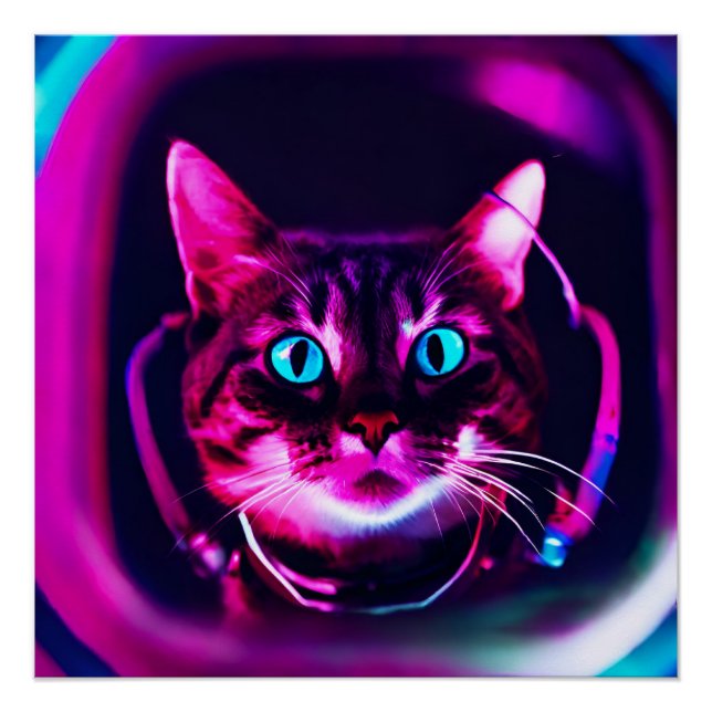 astronaut cat poster (Front)