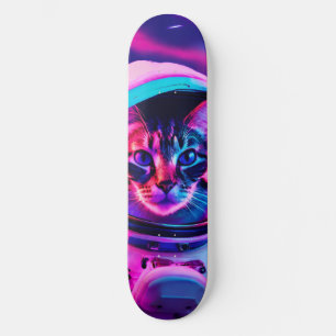 astronaut cat skateboard