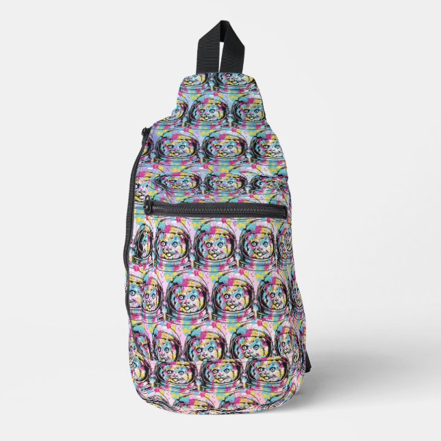 Astronaut Cat Sling Bag (Front)