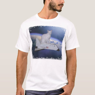 Astronaut Cat (Spirit) on Space Shuttle T-Shirt