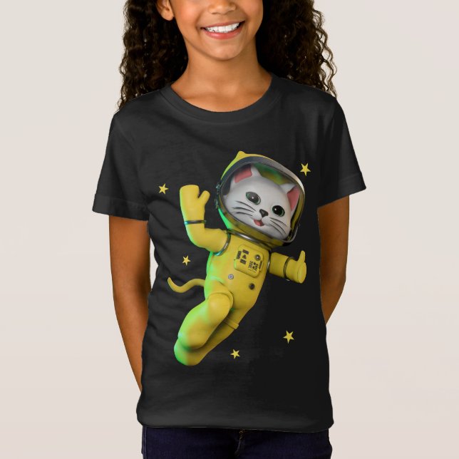 Astronaut Cat T-Shirt (Front)