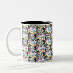 Astronaut Cat Two-Tone Coffee Mug