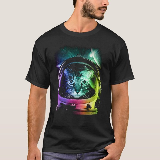 Astronaut cat v2 T-Shirt (Front)