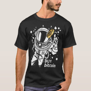 Astronaut Catches Bitcoin Buy Bitcoin Cyber Monkey T-Shirt