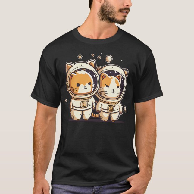 Astronaut Cats-01 T-Shirt (Front)