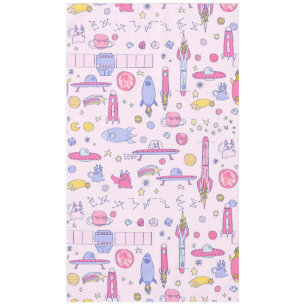 astronaut cats rocket ufo sci-fi spaceship tablecloth