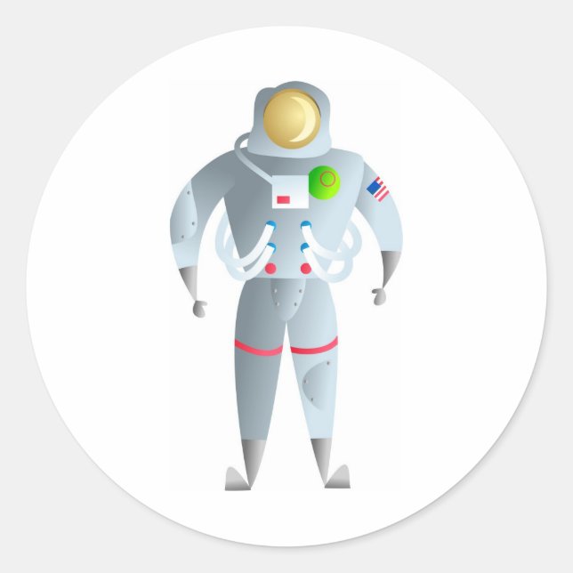 Astronaut Classic Round Sticker (Front)