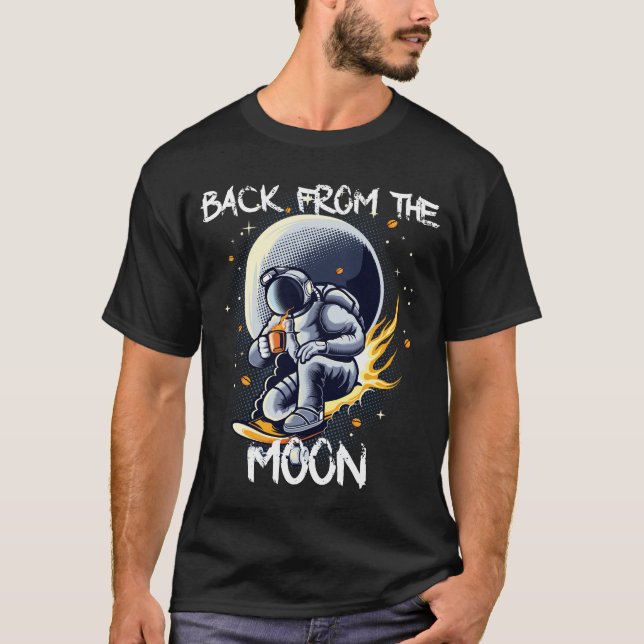 Astronaut Coffee Break on a Meteor T-Shirt (Front)