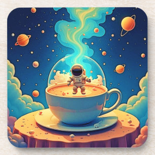Astronaut Coffee Space Art Coaster