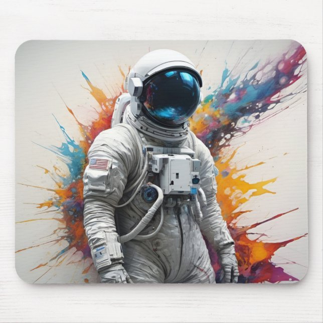 Astronaut Colour Splash Mousepad (Front)