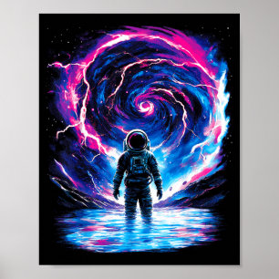 Astronaut Cosmic Outer Space Galaxy Science Poster