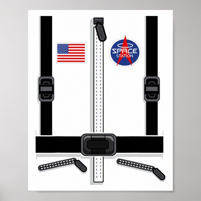 Astronaut Costume For Kids Men Women Space Suit  Poster (Front)