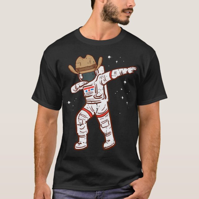Astronaut Cowboy Dab Space Dance Boys Girls Kids W T-Shirt (Front)