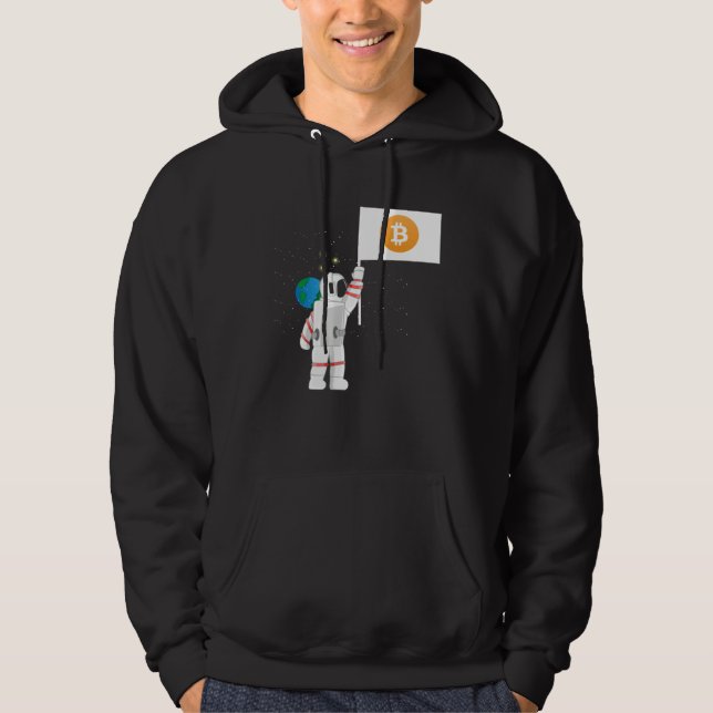 Astronaut Crypto Cryptocurrencies Crypto Trader Hoodie (Front)