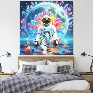 Astronaut Crystal Dream Canvas Print
